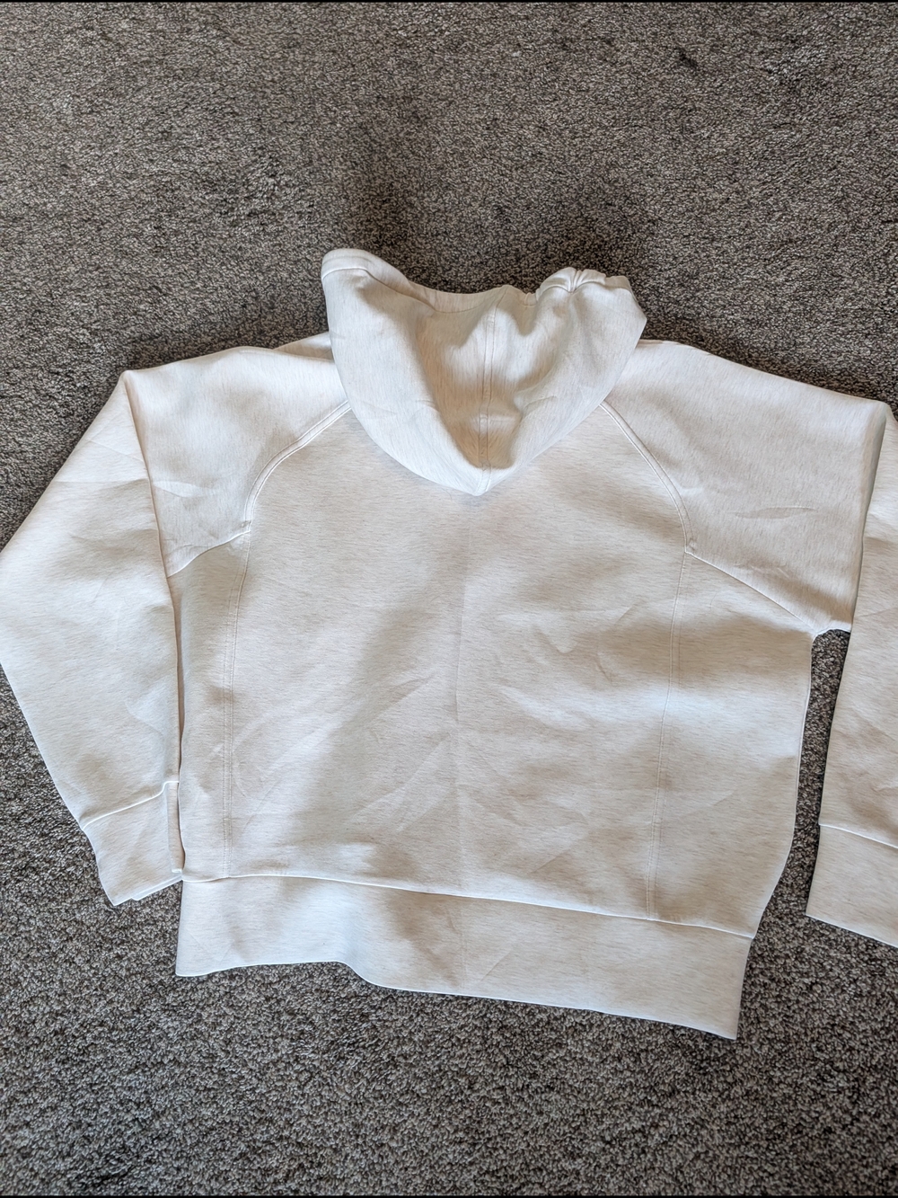 SPANX Air Essentials Women's Cream Full-Zip Hooded Sweatshirt - Picture 2 of 6